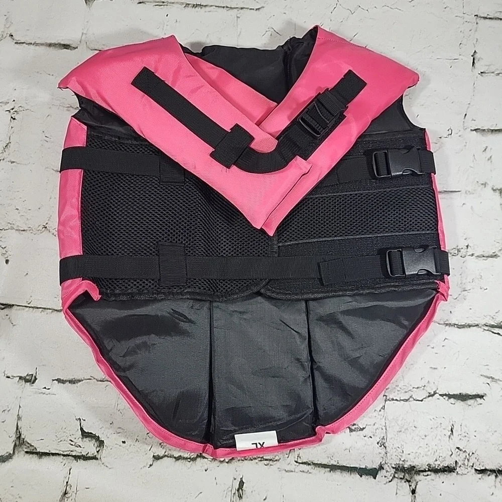 Dog Hot Pink Dragon‎ Pool Swimming Floatation Adjustable Vest Life Jacket XL